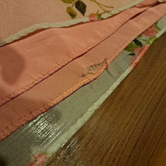 Funky Vintage Barbie Pink Floral Print Ruffle Collar Halter Prom Formal Dress - Picture 5 of 12